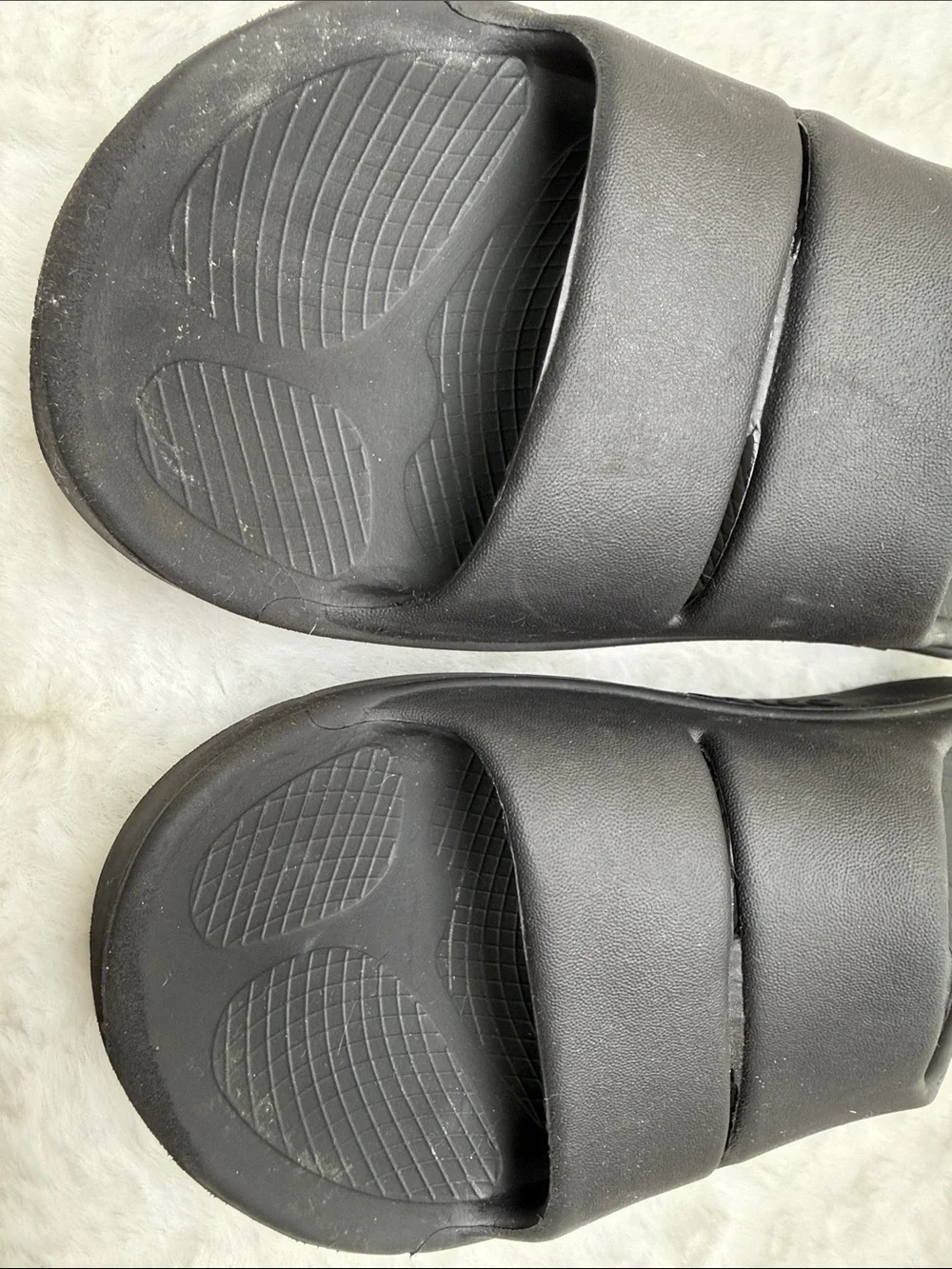 OOFOS OOahh Recovery Slide Sandals Black Men 10 EU43 Comfort Slip On Athleisure